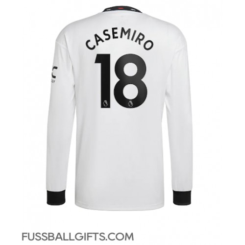 Manchester United Casemiro #18 Fußballbekleidung Auswärtstrikot 2022-23 Langarm